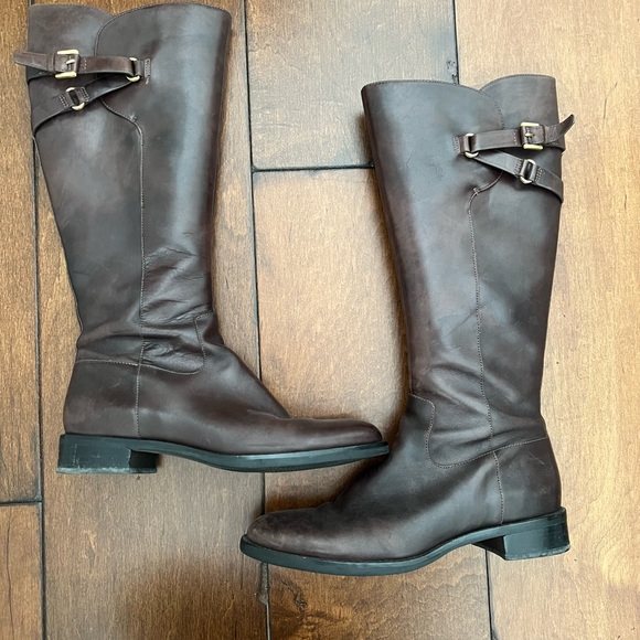 Ecco dark brown tall boots - Picture 1 of 5